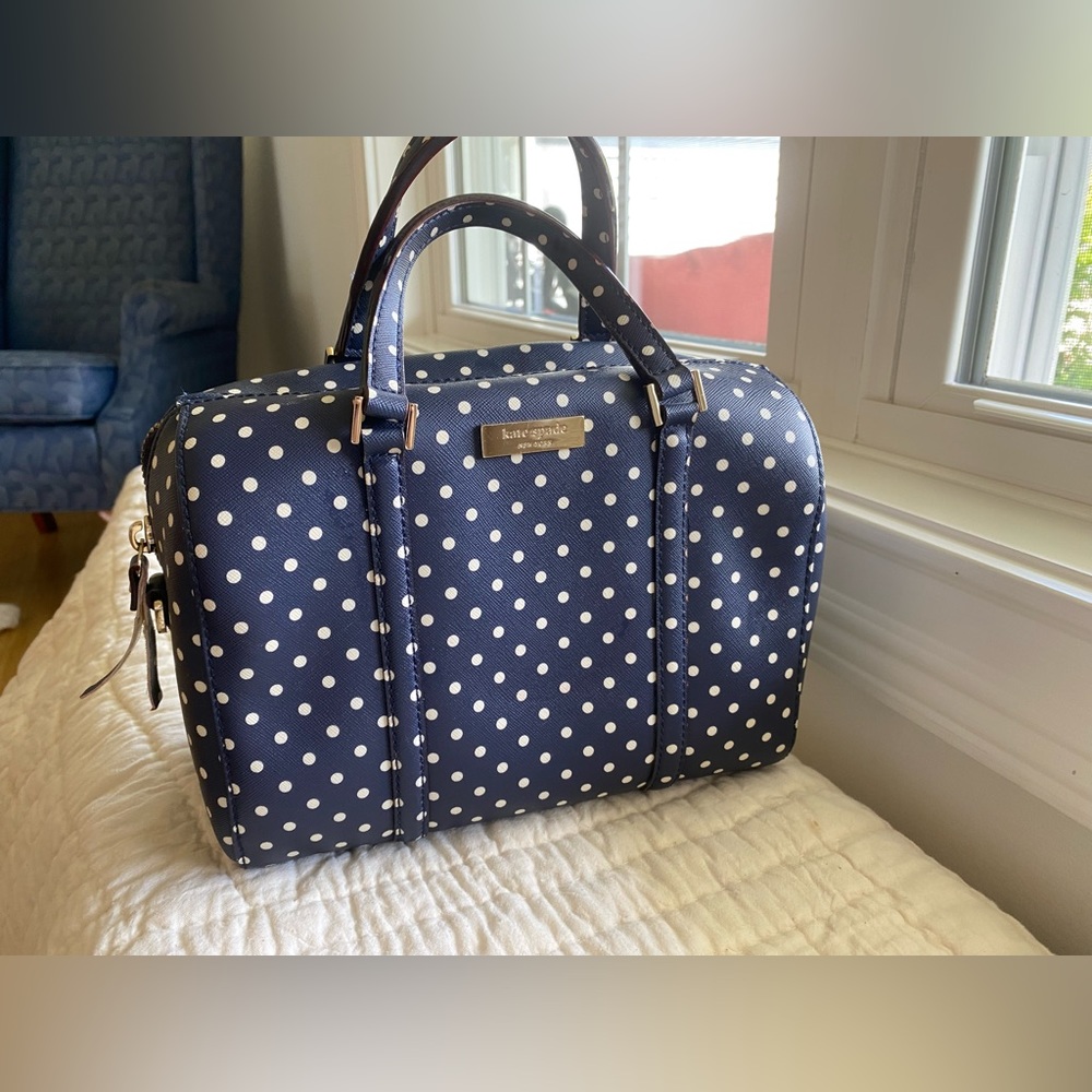 Kate Spade Navy Polkadot Mini Case Bag